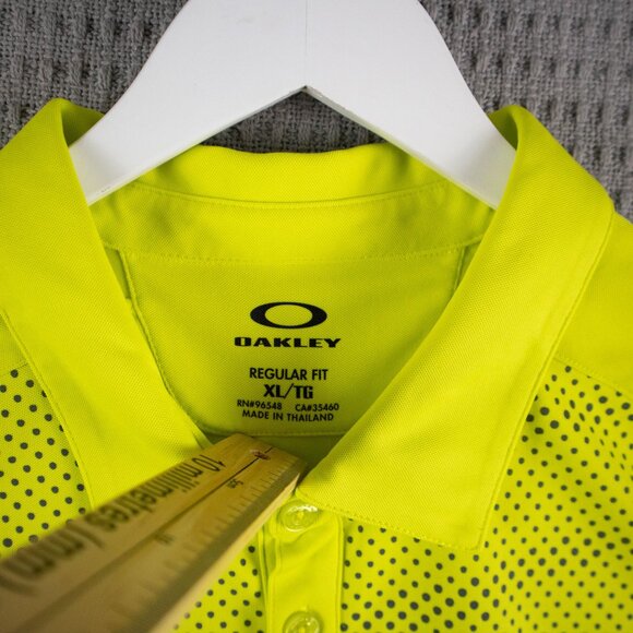 Oakley Regular Fit Yellow Button Up Mens XL - Picture 5 of 8